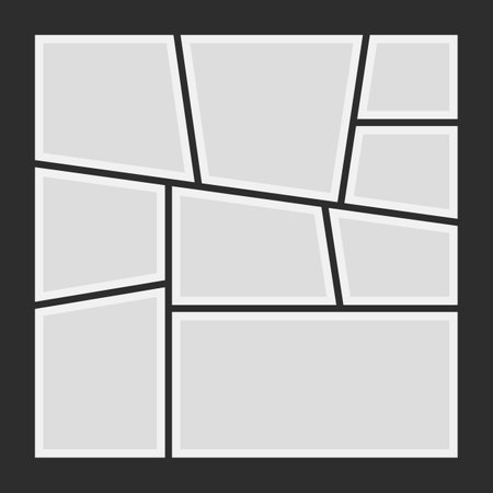 Artistic photo frame collage templateのイラスト素材