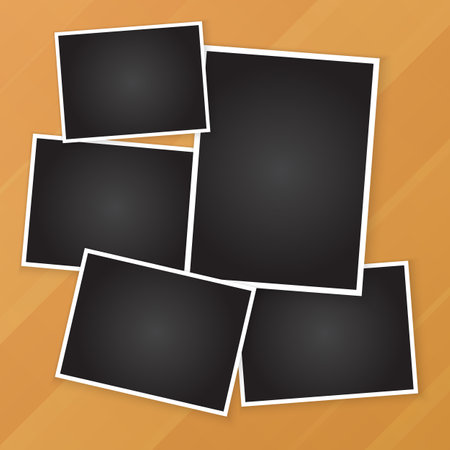 Decorative photo frame collage collectionのイラスト素材