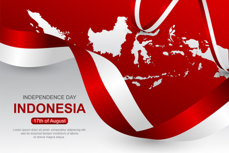 Illustration of Indonesian independence day celebrationのイラスト素材
