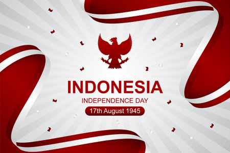 Illustration of Indonesian independence day celebrationのイラスト素材