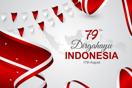Illustration of Indonesian independence day celebrationのイラスト素材