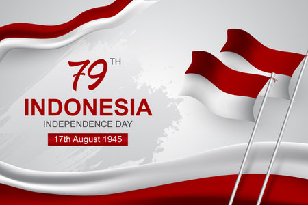 Illustration of Indonesian independence day celebrationのイラスト素材