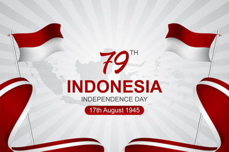 Illustration of Indonesian independence day celebrationのイラスト素材