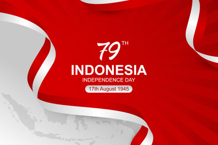 Illustration of Indonesian independence day celebrationのイラスト素材