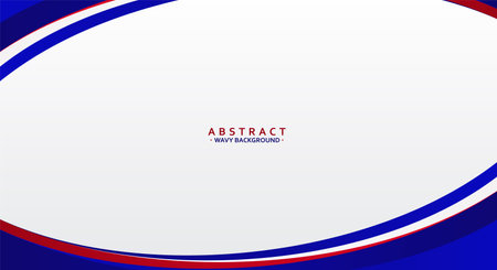 Abstract blue red wavy style for business backgroundのイラスト素材