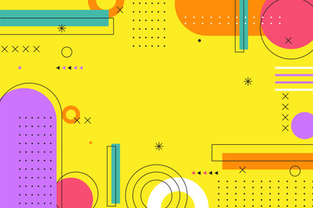 Colorful abstract flat geometric backgroundのイラスト素材