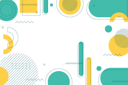 Colorful abstract flat geometric backgroundのイラスト素材