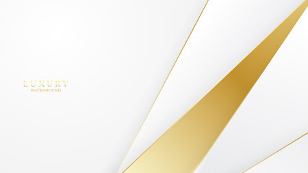 Luxury abstract white background with golden linesのイラスト素材