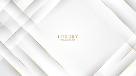 Luxury abstract white background with golden linesのイラスト素材