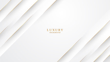Luxury abstract white background with golden linesのイラスト素材