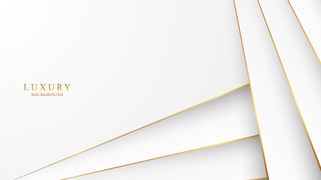 Elegant white and gold luxury background designのイラスト素材