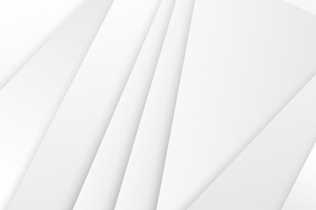 Elegant overlapping white geometric background designのイラスト素材