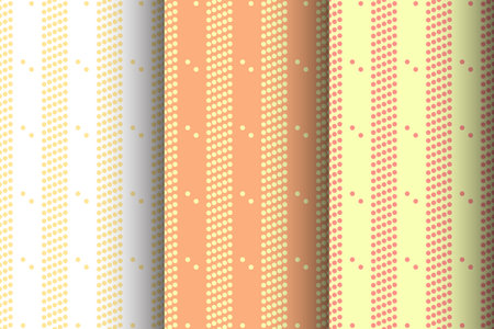 Collection of seamless pattern designs in pastel colorsのイラスト素材