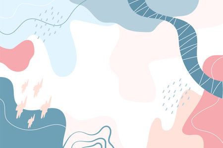 Hand drawn flat design abstract backgroundのイラスト素材