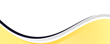 Yellow wavy modern abstract background vectorのイラスト素材