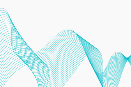 Blue wavy abstract line design backgroundのイラスト素材