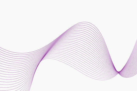 Purple wavy abstract line design backgroundのイラスト素材