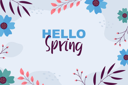 Spring background with abstract decorative elementのイラスト素材