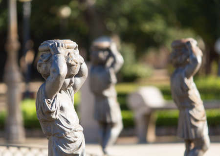 statues, Villa Giulia, Palermoの写真素材