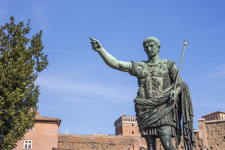 Statue of Julius Cesar in Rome, Italyのeditorial素材