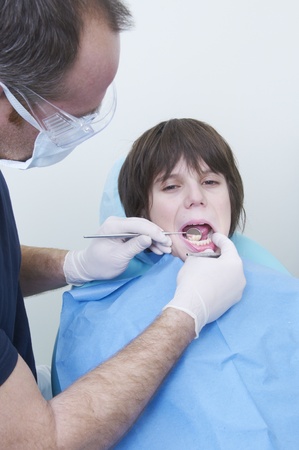 boy during a dental visit. doctor's clinicの写真素材