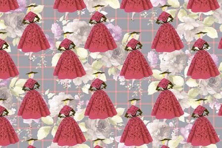 floral design background, vintage and ancientの写真素材