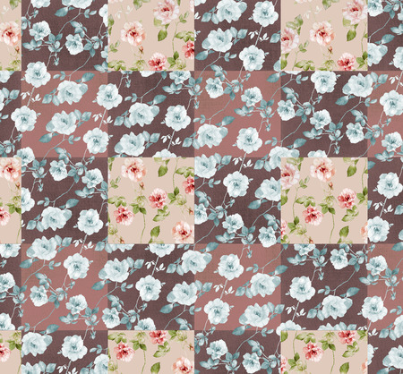 flower pattern hand drawingの写真素材