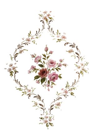 floral hand made designの写真素材