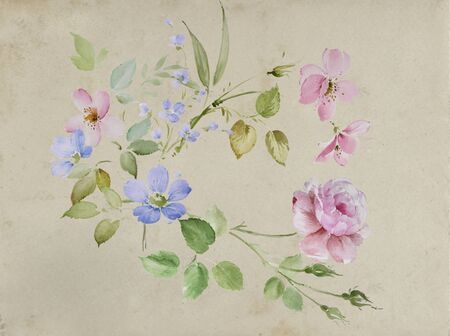 floral hand made designの写真素材