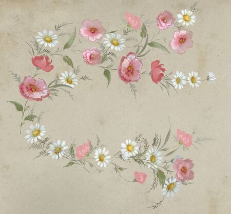 floral hand made designの写真素材