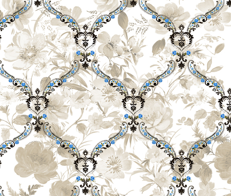 floral hand made designの写真素材