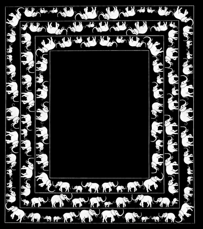 hand made design with elephantの写真素材