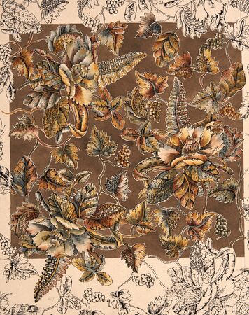 floral hand made designの写真素材