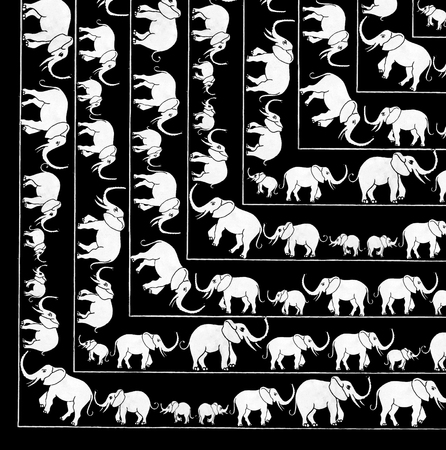 hand made design with elephantの写真素材