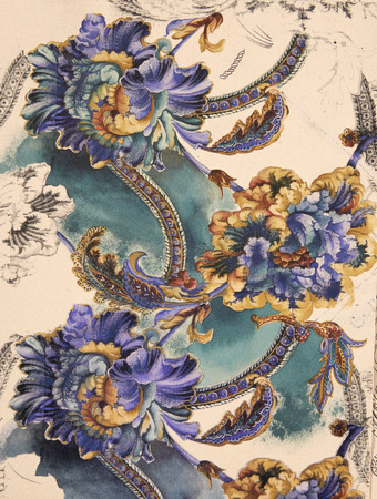 floral hand made designの写真素材