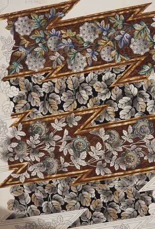 floral hand made designの写真素材