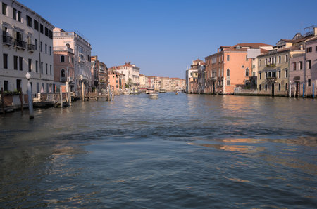 the Grand Canal
 night May 21 2022 Venice Italyのeditorial素材