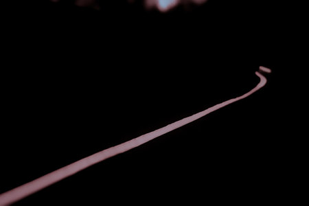 Image abstract white central line on black backgroundの写真素材