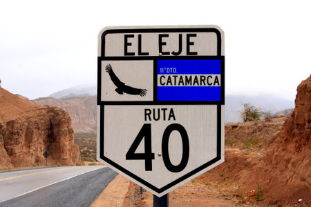 Route 40 in the Mojave Desert.の写真素材