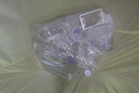 Plastic waste in a plastic bag. Plastic waste in a plastic bag.の写真素材