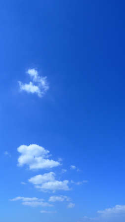 blue sky and white cloudsの写真素材