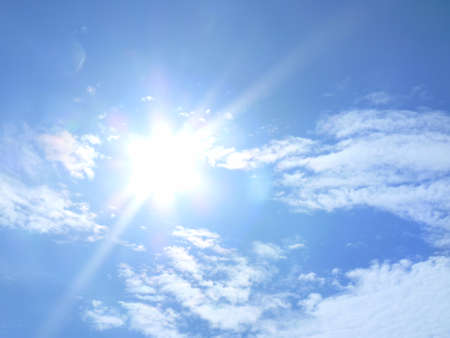 Sun in the skyの写真素材