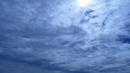The sun is behind the clouds