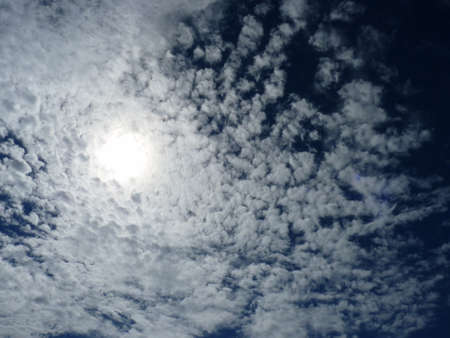 The sun is behind the cloudsの写真素材