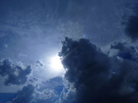 Clouds are water droplets on the aggregate of the atmosphereの写真素材