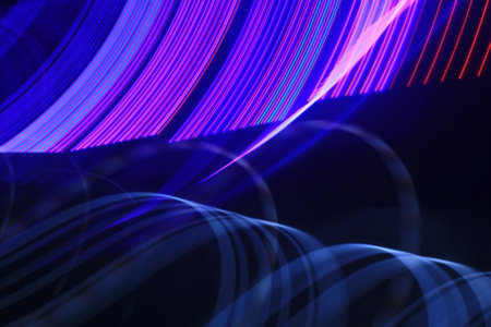 speed concept of light at the center of the speed motion blur backgroundの写真素材