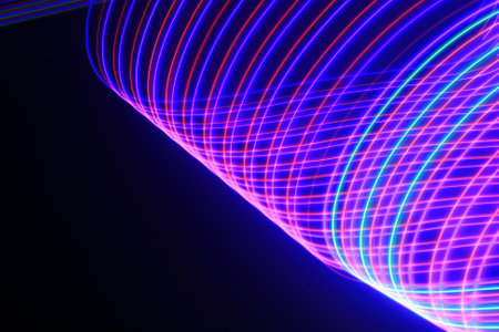 Abstract background. luminous swirling. Elegant glowing circle. Sparking particle. Space tunnel....