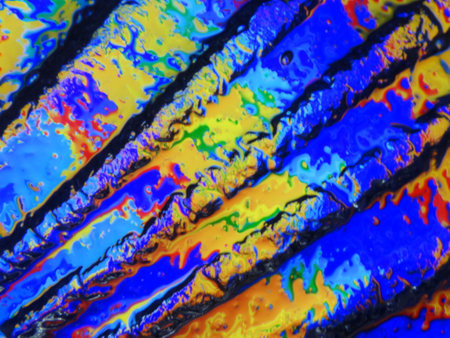 Colorful abstract background. Multi-colored spots of paint on the canvas.の写真素材