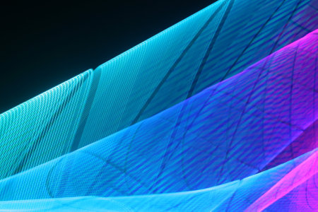 abstract blue background with some smooth lines in it (see more in my portfolio)の写真素材