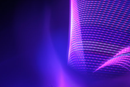 Abstract background. Purple - blue palette. Raster fractal graphics.の写真素材